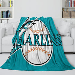 Miami Marlins Blanket Flannel Throw Room Decoration (Online Order Only)