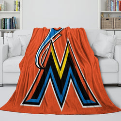 Miami Marlins Blanket Flannel Throw Room Decoration (Online Order Only)
