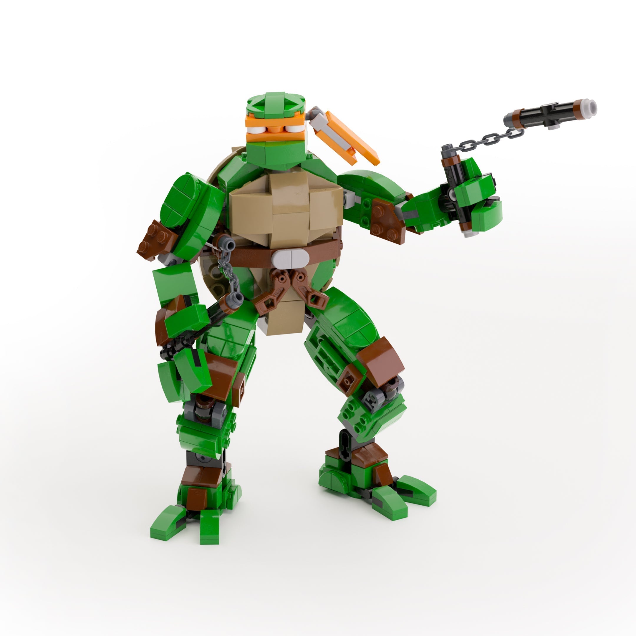 Michelangelo - Custom TMNT Figure made using LEGO parts  - B3 Customs (Online Order Only)
