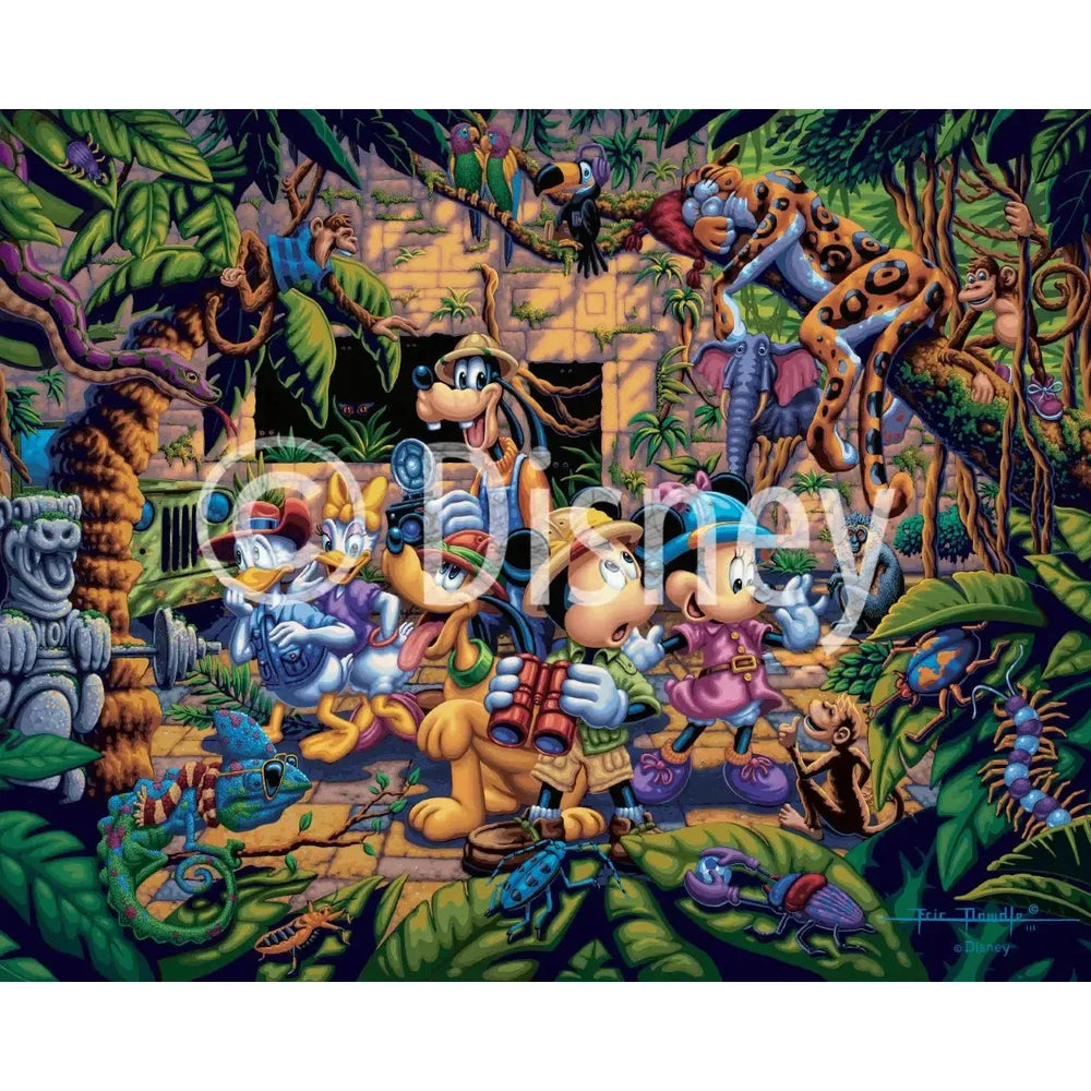 Mickey & Friends Exploring the Jungle 500 Piece Jigsaw Puzzle Disney x Dowdle (ONLINE ORDER ONLY)