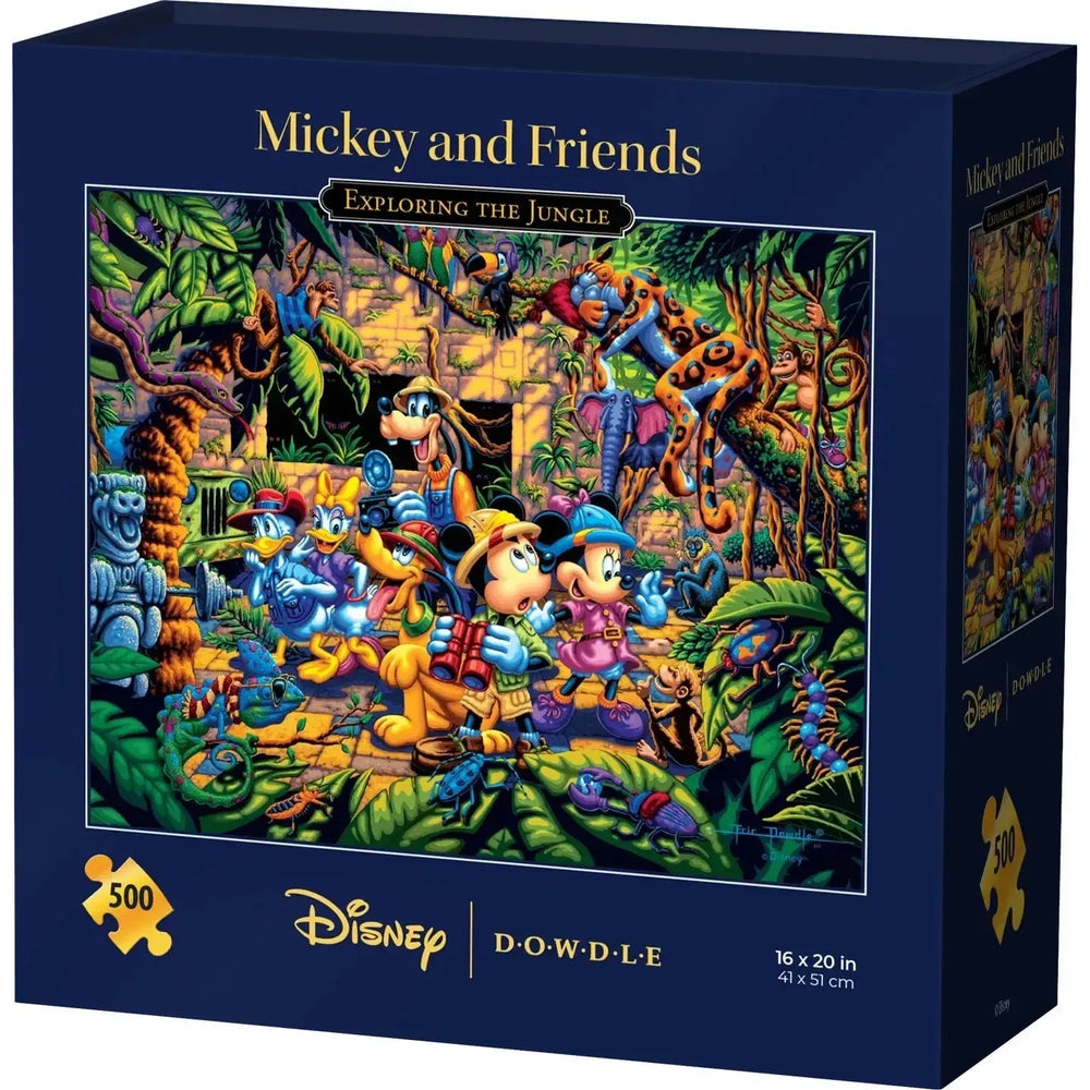 Mickey & Friends Exploring the Jungle 500 Piece Jigsaw Puzzle Disney x Dowdle (ONLINE ORDER ONLY)