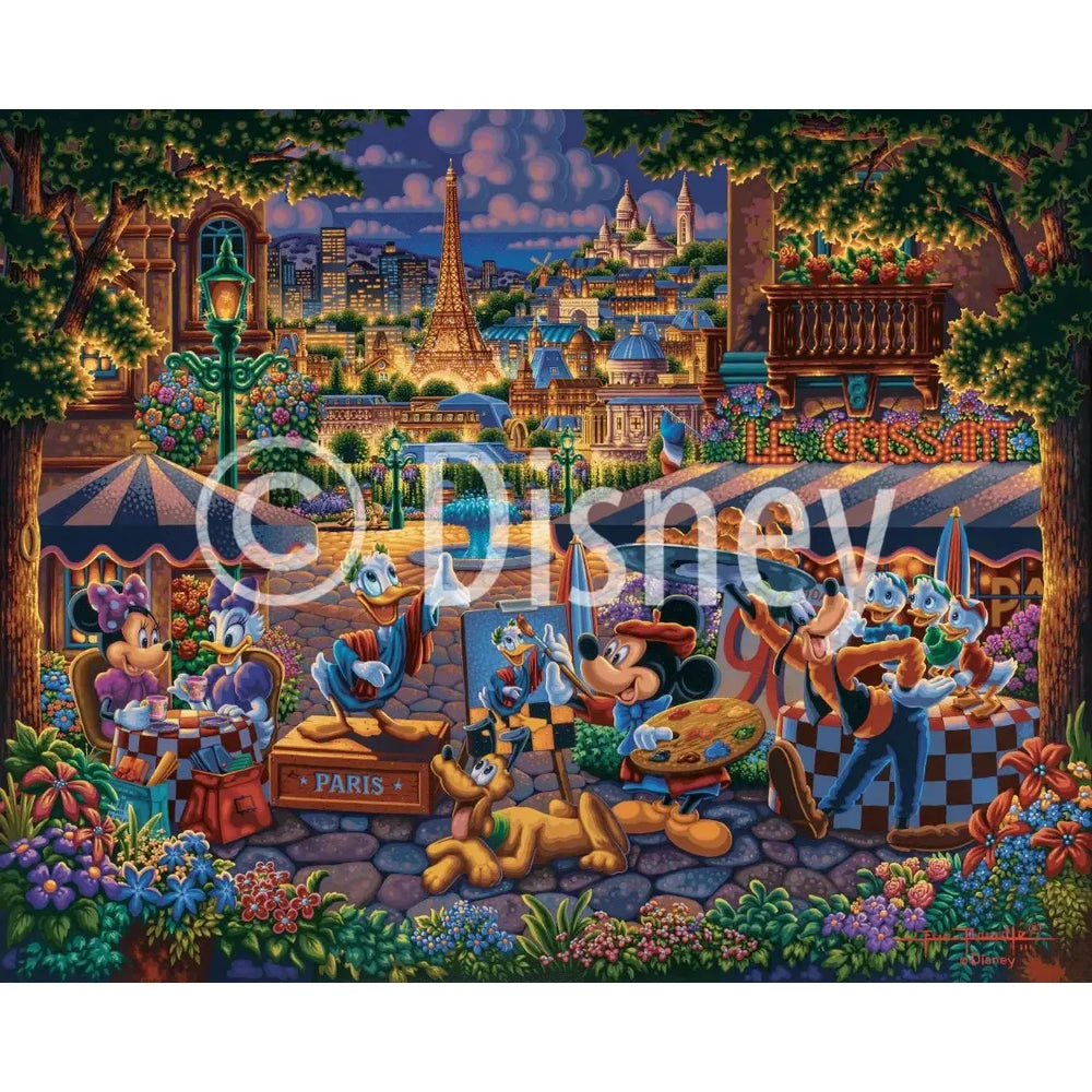Mickey & Friends Painting in Paris 500 Piece Jigsaw Puzzle Disney x Dowdle (ONLINE ORDER ONLY)