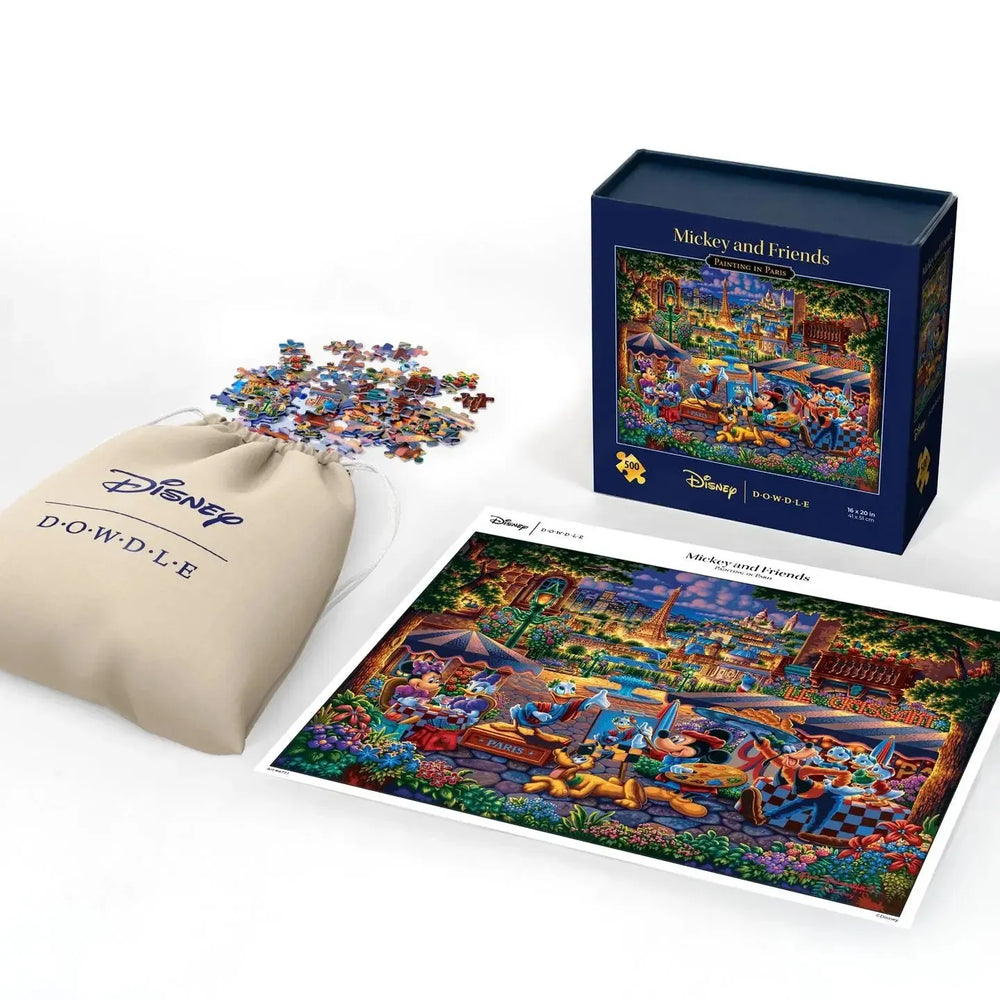 Mickey & Friends Painting in Paris 500 Piece Jigsaw Puzzle Disney x Dowdle (ONLINE ORDER ONLY)