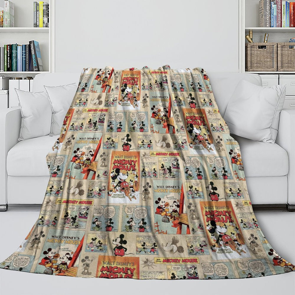 Mickey Mouse Blanket Flannel Fleece Throw Room Decoration (Online Order Only)