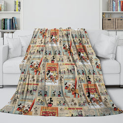 Mickey Mouse Blanket Flannel Fleece Throw Room Decoration (Online Order Only)