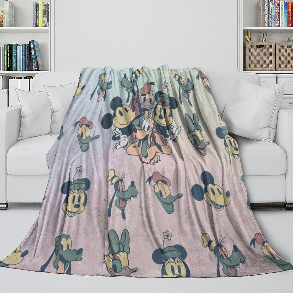 Mickey Mouse Blanket Flannel Fleece Throw Room Decoration (Online Order Only)