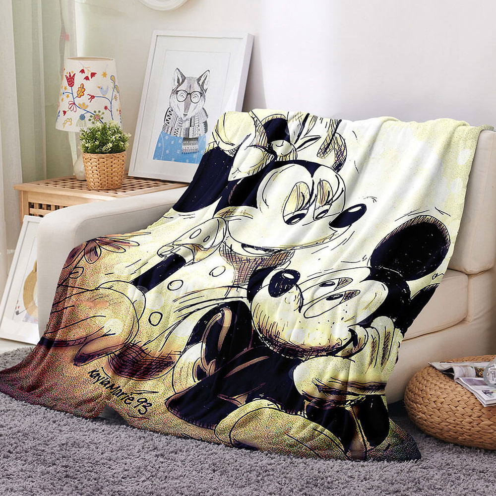 Mickey Mouse Blanket Flannel Throw Room Decoration (Online Order Only)