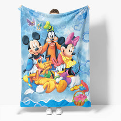 Mickey Mouse Minnie Mouse Flannel Fleece Throw Blanket (Online Order Only)