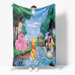 Mickey Mouse Minnie Mouse Flannel Fleece Throw Blanket (Online Order Only)
