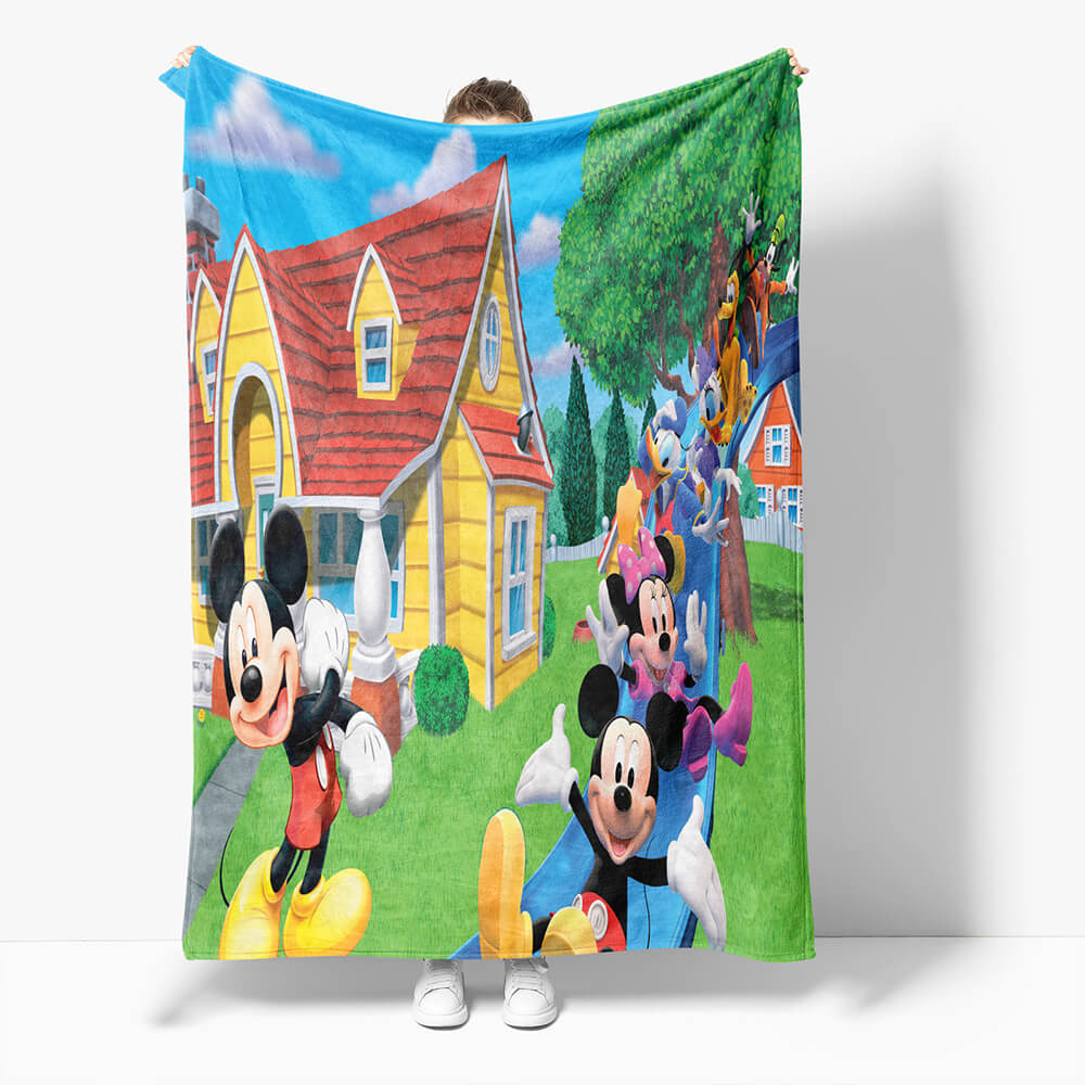 Mickey Mouse Minnie Mouse Flannel Fleece Throw Blanket (Online Order Only)