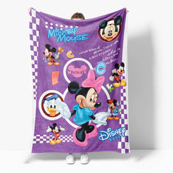 Mickey Mouse Minnie Mouse Flannel Fleece Throw Blanket (Online Order Only)