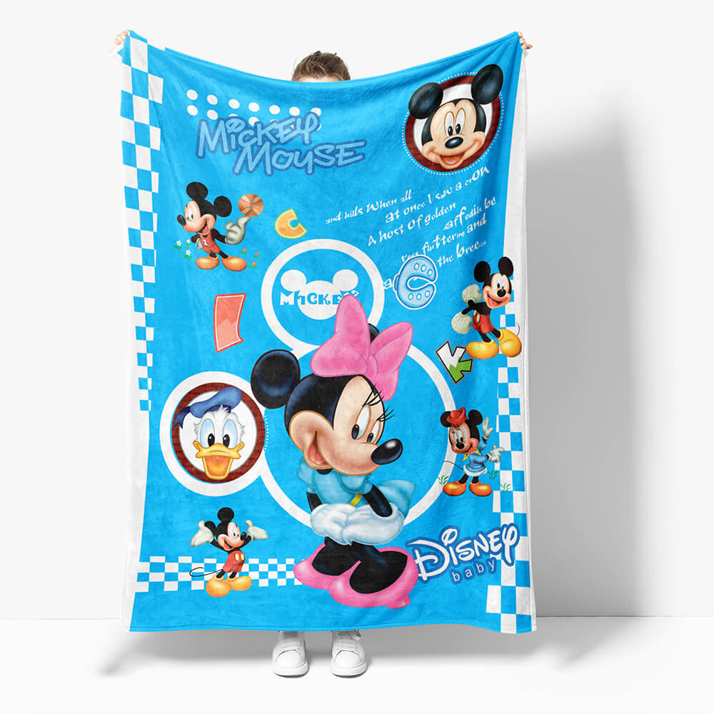 Mickey Mouse Minnie Mouse Flannel Fleece Throw Blanket (Online Order Only)