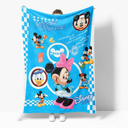 Mickey Mouse Minnie Mouse Flannel Fleece Throw Blanket (Online Order Only)