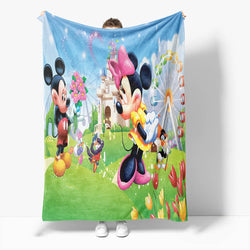 Mickey Mouse Minnie Mouse Flannel Fleece Throw Blanket (Online Order Only)