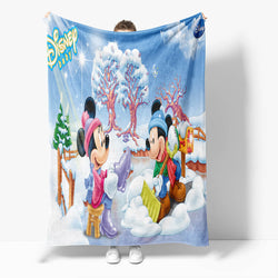 Mickey Mouse Minnie Mouse Flannel Fleece Throw Blanket (Online Order Only)