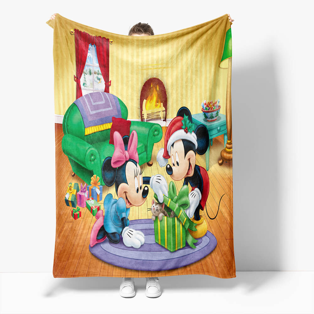 Mickey Mouse Minnie Mouse Flannel Fleece Throw Blanket (Online Order Only)