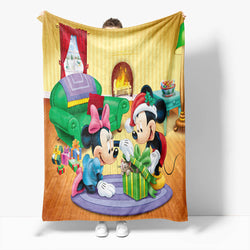 Mickey Mouse Minnie Mouse Flannel Fleece Throw Blanket (Online Order Only)