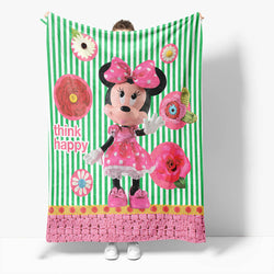 Mickey Mouse Minnie Mouse Flannel Fleece Throw Cosplay Blanket Set (Online Order Only)