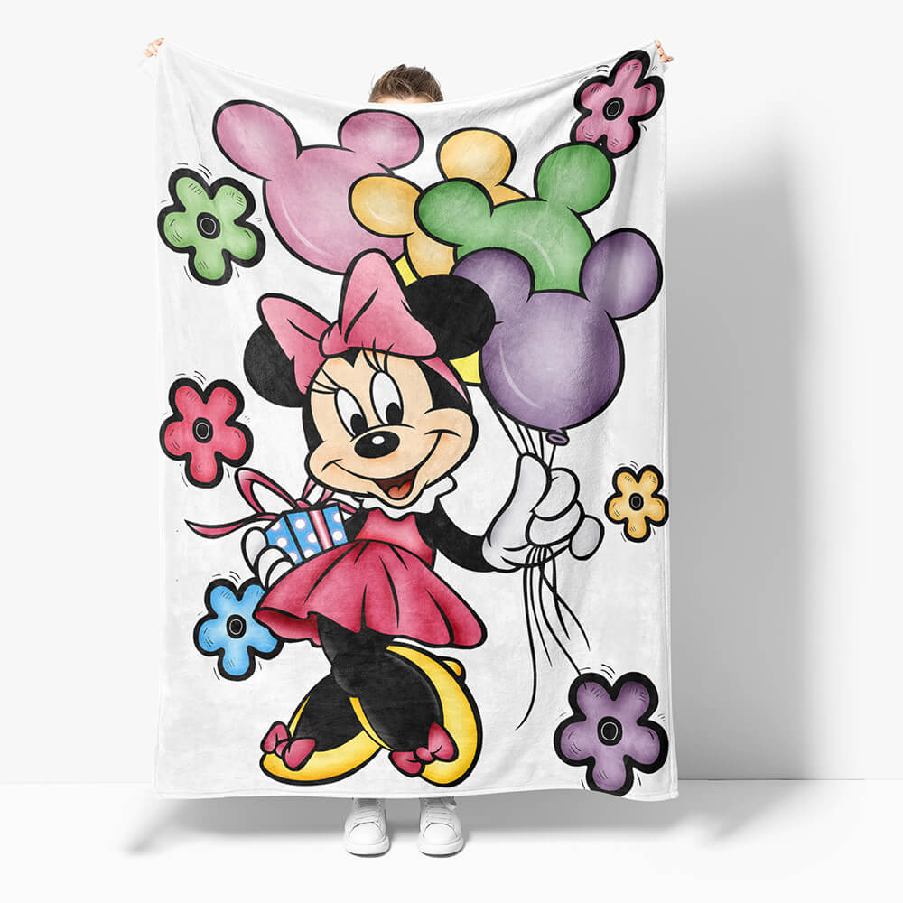 Mickey Mouse Minnie Mouse Flannel Fleece Throw Cosplay Blanket Set (Online Order Only)