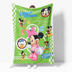 Mickey Mouse Minnie Mouse Flannel Fleece Throw Cosplay Blanket Set (Online Order Only)