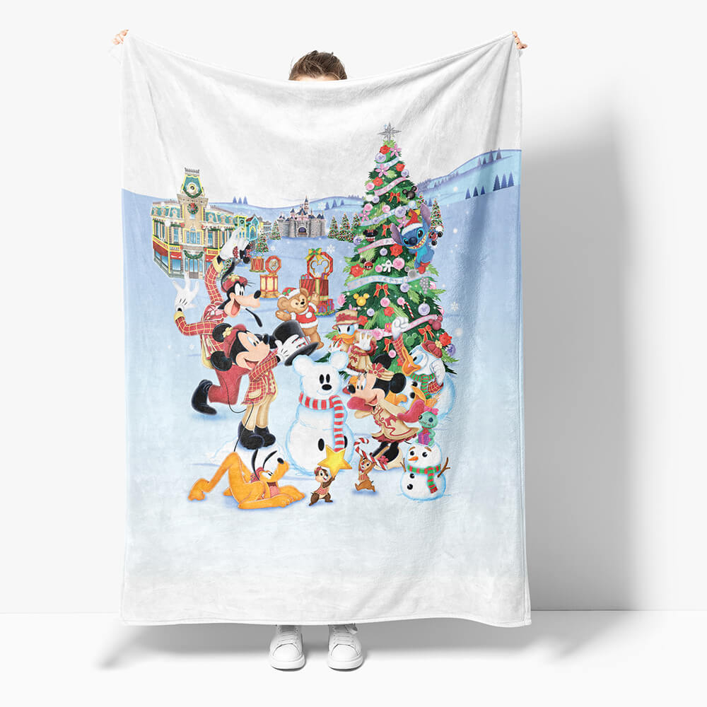 Mickey Mouse Minnie Mouse Flannel Fleece Throw Cosplay Blanket Set (Online Order Only)