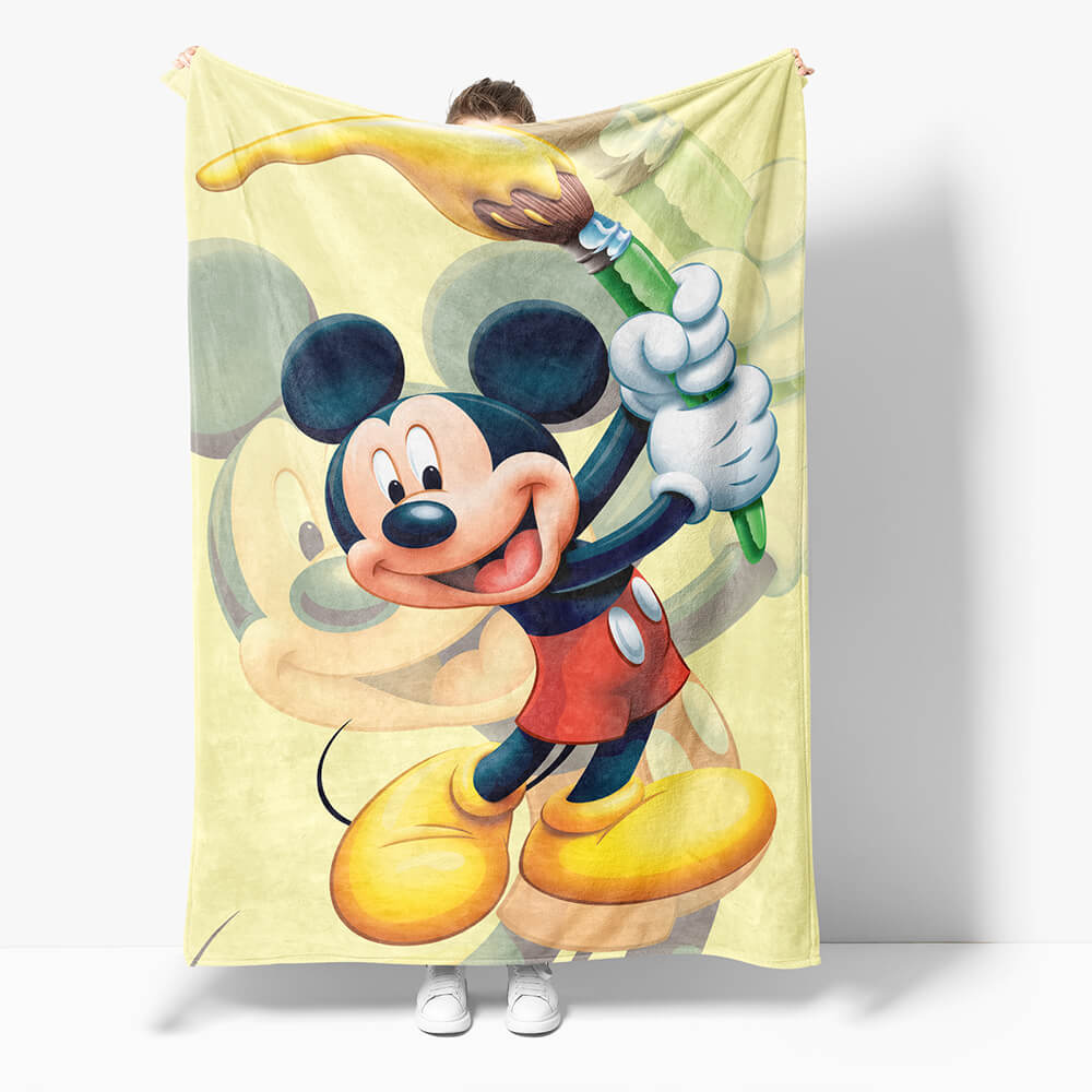Mickey Mouse Minnie Mouse Flannel Fleece Throw Cosplay Blanket Set (Online Order Only)