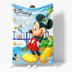 Mickey Mouse Minnie Mouse Flannel Fleece Throw Cosplay Blanket Set (Online Order Only)