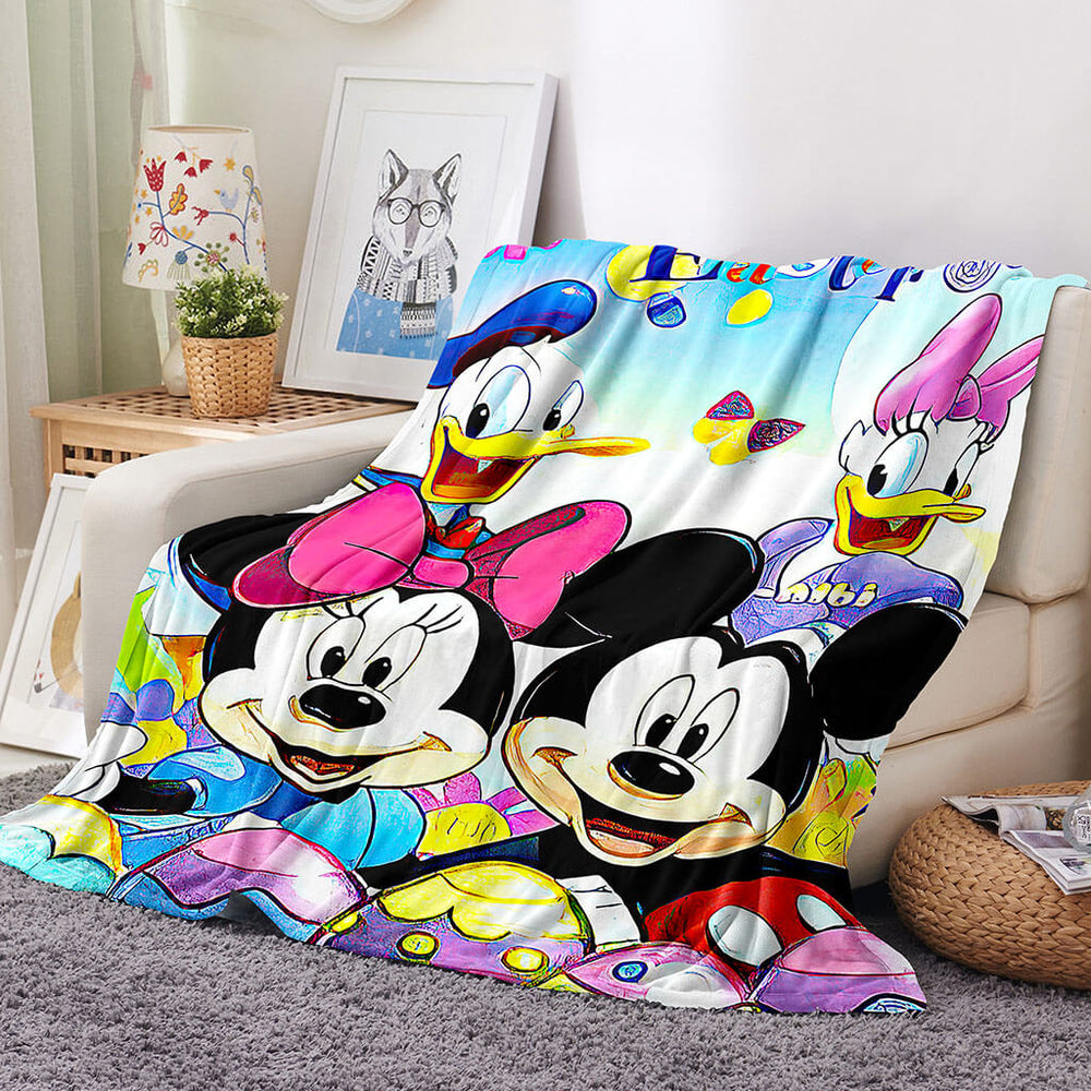 Mickey Mouse Pattern Blanket Flannel Throw Room Decoration (Online Order Only)