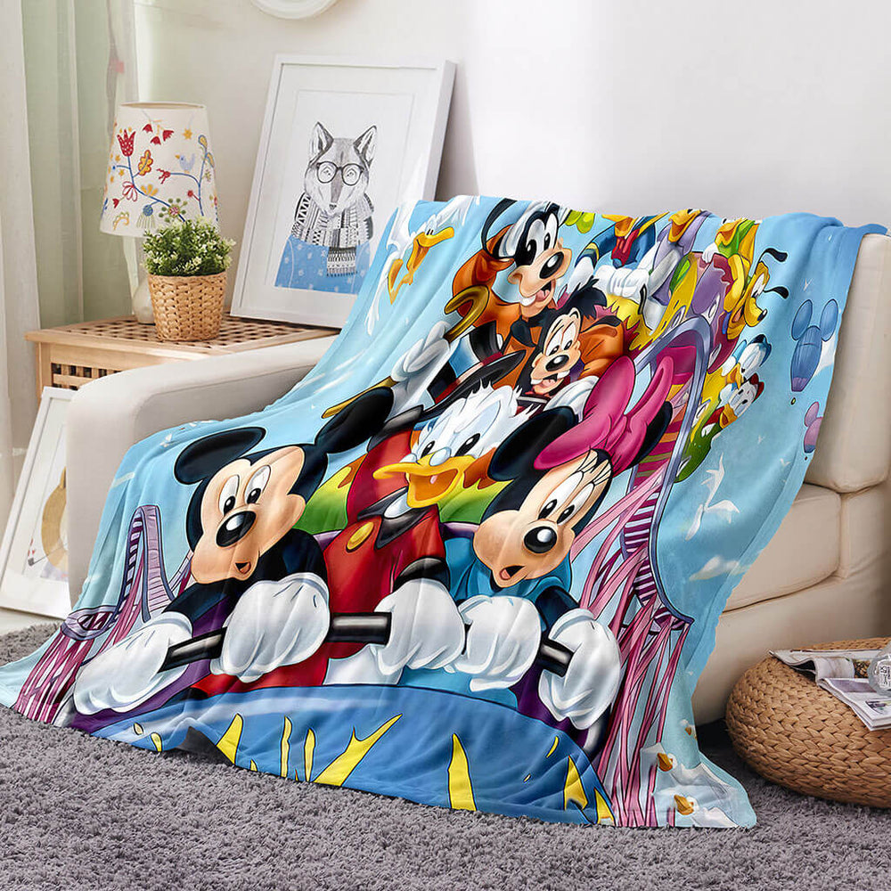 Mickey Mouse Pattern Blanket Flannel Throw Room Decoration (Online Order Only)