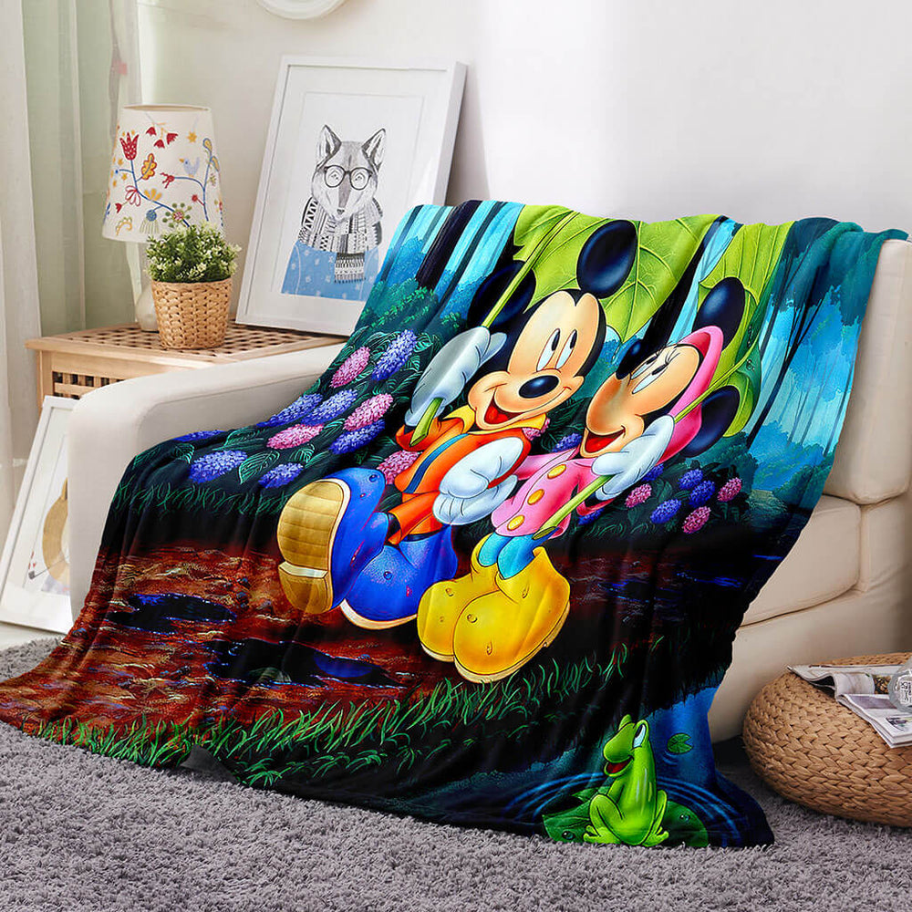 Mickey Mouse Pattern Blanket Flannel Throw Room Decoration (Online Order Only)