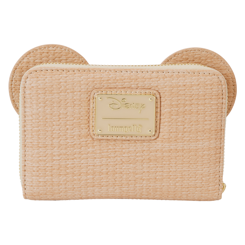 Mickey Mouse Woven Rattan Texture Zip Around Wallet by LoungeFly (Online Order Only)