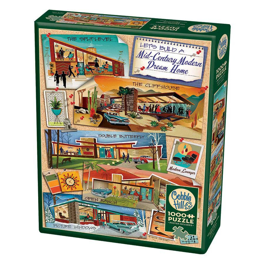 Mid-Century Modern Dream Home 1000 Piece Jigsaw Puzzle Cobble Hill (ONLINE ORDER ONLY)