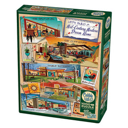 Mid-Century Modern Dream Home 1000 Piece Jigsaw Puzzle Cobble Hill (ONLINE ORDER ONLY)