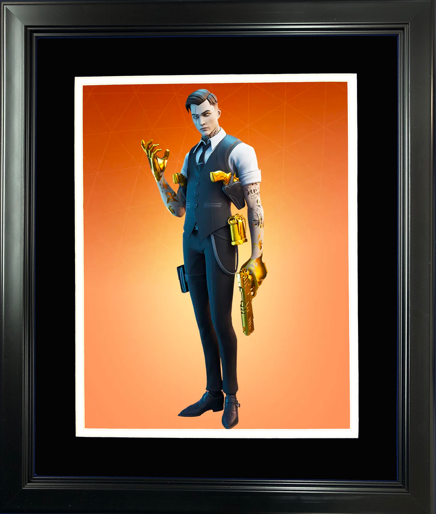 Framed Midas Legendary Fortnite Skin 11"x14" Video Game Photo (ONLINE ORDER ONLY)