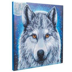 Midnight Wolf Crystal Art Framed Canvas Kit Craft Buddy (ONLINE ORDER ONLY)