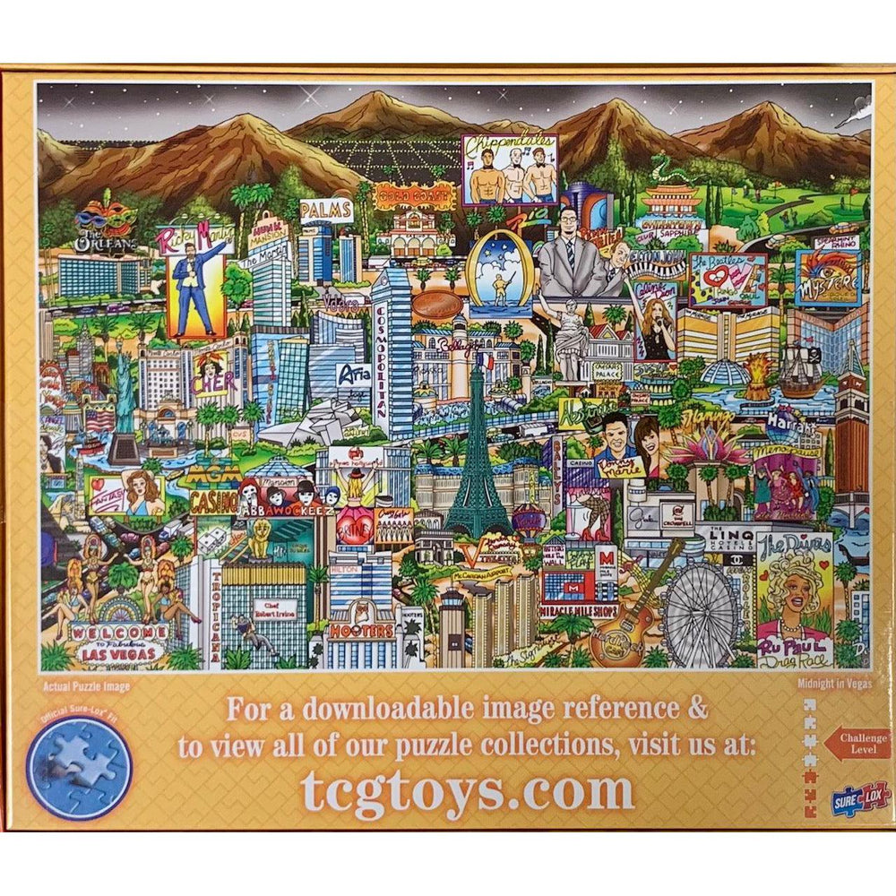 Midnight in Vegas Art Gallery 300 Piece Jigsaw Puzzle Sure Lox (ONLINE ORDER ONLY)