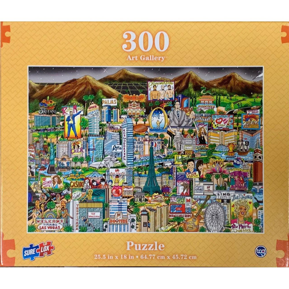 Midnight in Vegas Art Gallery 300 Piece Jigsaw Puzzle Sure Lox (ONLINE ORDER ONLY)
