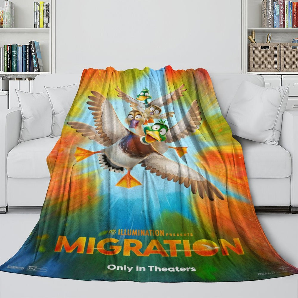 Migration Blanket Flannel Fleece Throw Room Decoration (Online Order Only)