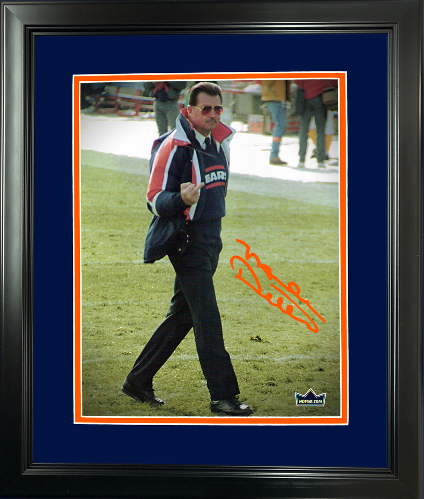 Framed Mike Ditka Chicago Bears Facsimile Laser Engraved Signature Auto 11"x14" Football Photo HOFSM Holo (ONLINE ORDER ONLY)