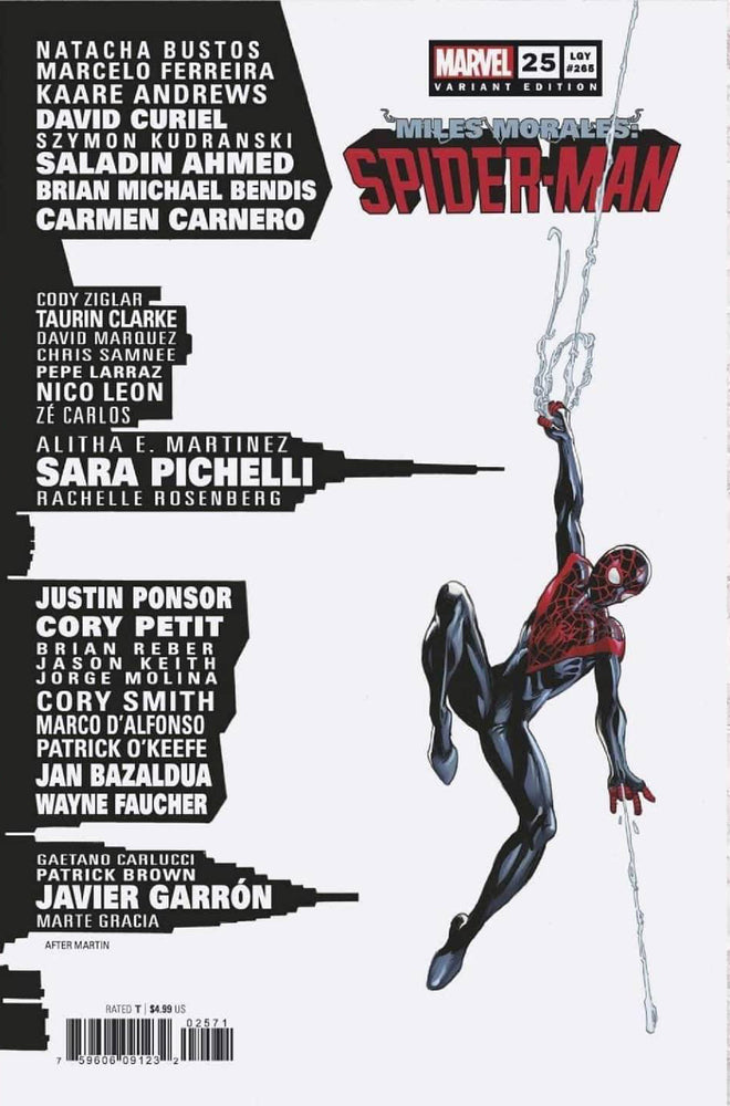 Miles Morales Spider-Man #25 B Mark Bagley Skyline Variant (04/28/2021) Marvel (ONLINE ORDER ONLY)