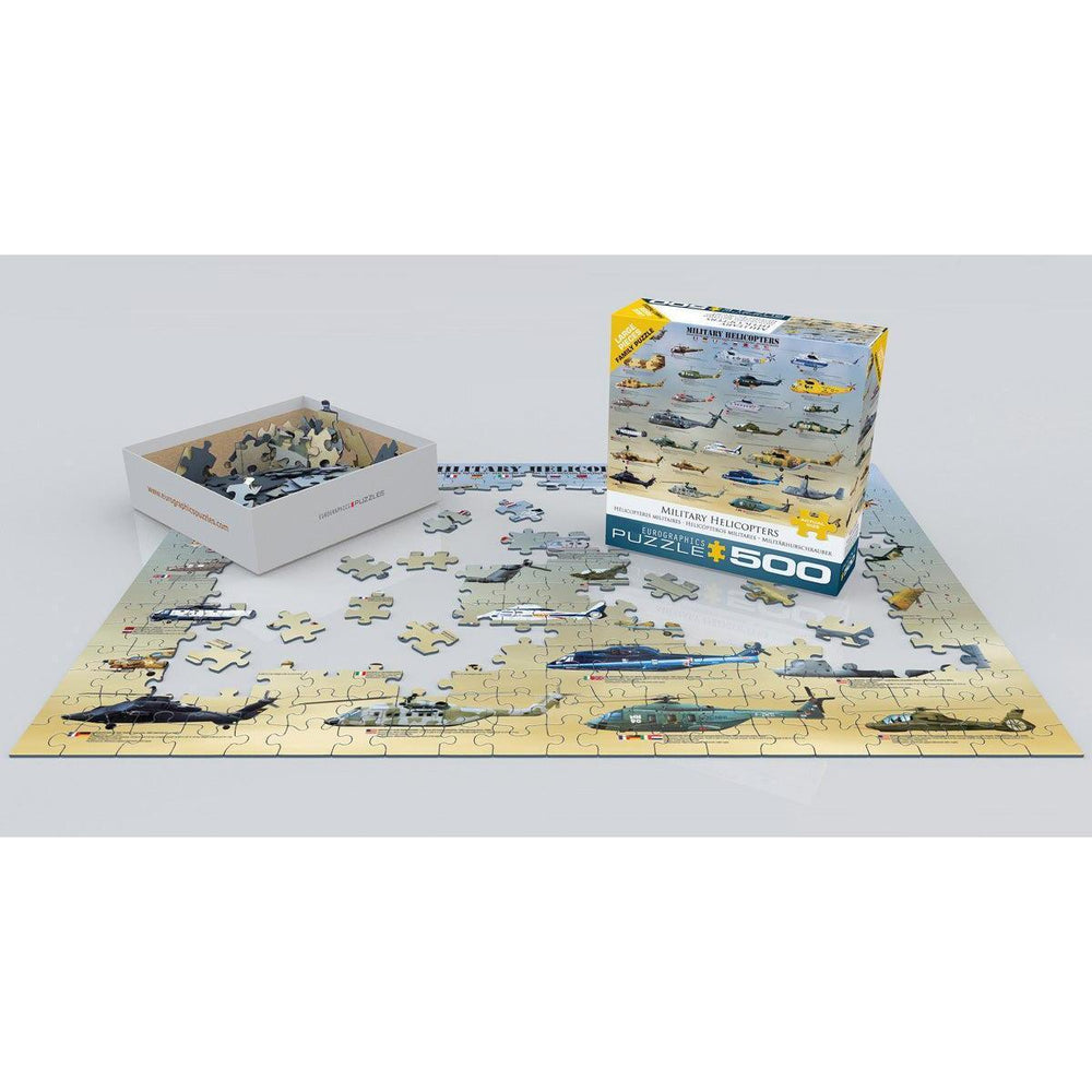 Military Helicopters 500 Piece Jigsaw Puzzle Eurographics (ONLINE ORDER ONLY)