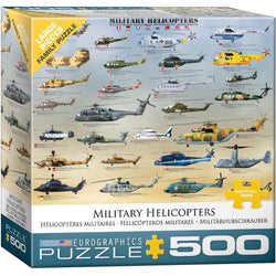 Military Helicopters 500 Piece Jigsaw Puzzle Eurographics (ONLINE ORDER ONLY)