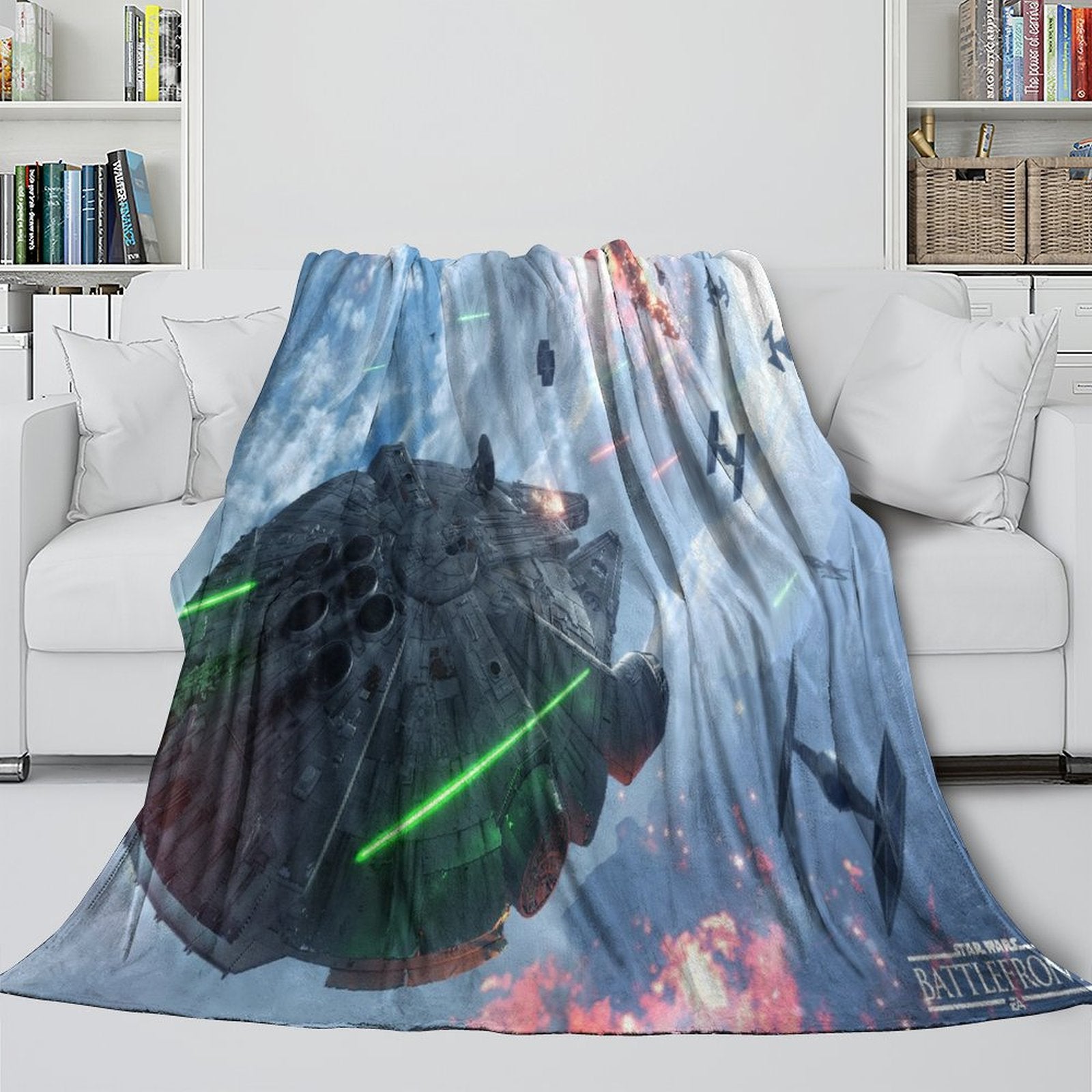 Millennium Falcon Blanket Flannel Throw Room Decoration (ONLINE ORDER ONLY)