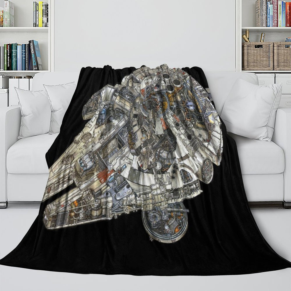 Millennium Falcon Blanket Flannel Throw Room Decoration (ONLINE ORDER ONLY)