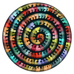 Millepedes 324 Wood Piece Double-Sided Round Jigsaw Puzzle Curiosi (ONLINE ORDER ONLY)