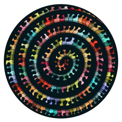 Millepedes 324 Wood Piece Double-Sided Round Jigsaw Puzzle Curiosi (ONLINE ORDER ONLY)