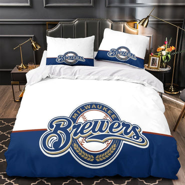 Milwaukee Brewers Bedding Set Quilt Cover Without Filler (Online Order Only)