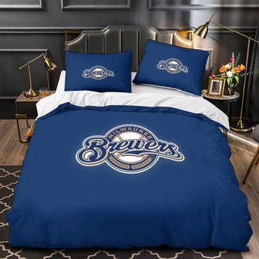 Milwaukee Brewers Bedding Set Quilt Cover Without Filler (Online Order Only)