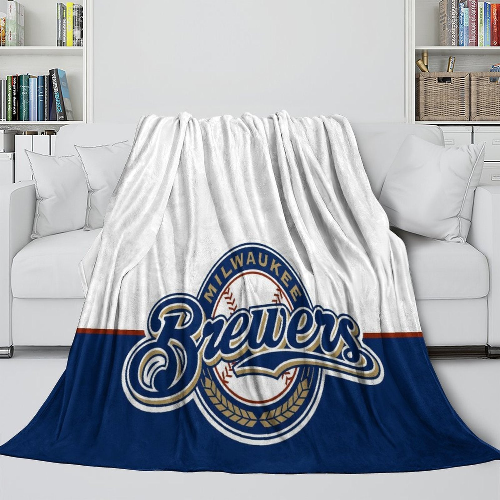 Milwaukee Brewers Blanket Flannel Throw Room Decoration (Online Order Only)