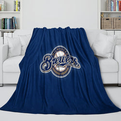 Milwaukee Brewers Blanket Flannel Throw Room Decoration (Online Order Only)